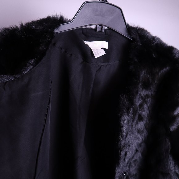 Black Faux Fur Jacket - Picture 2 of 3